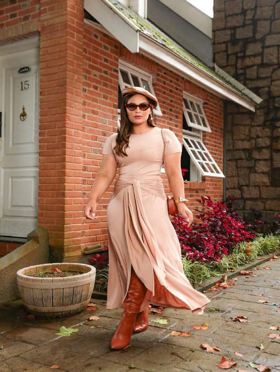 Women Two-Piece Outfits - 米色 - 查看 1