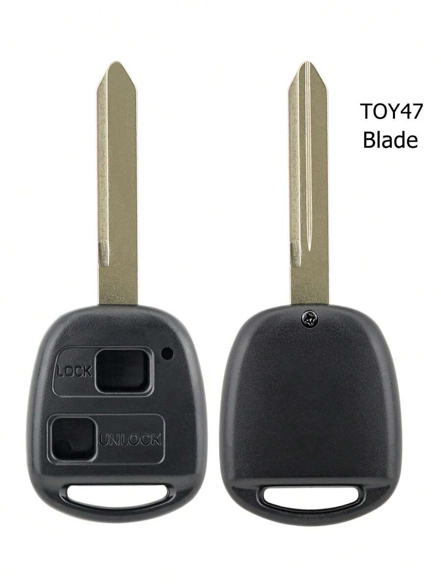 2 Buttons Remote Car Key Fob Shell Case Replacement TOY47 Blade For Toyota Corolla Avensis Yaris 2002 2003 2004 2005 2006 2007 2008 2009 2010 2011 - 2 Buttons TOY47 Blade - View 1