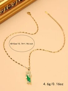 1 Pièce Pendentif De La En Cuivre Avec Chaîne De Lèvre En Acier, Cadeau De Bijoux