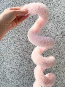 1 pieza/1M Hilo de hierro multicolor con pelo de conejo esponjoso, cinta, barra, cuerda, tela de fieltro para manualidades y accesorios de costura DIY