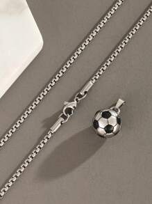 1 chiếc mặt dây chuyền bóng đá hip hop tối giản cho nam, dây chuyền xích Calaxy dành cho người yêu bóng đá, trang sức đường phố hip hop thể thao để đeo hàng ngày, ngày lễ tình nhân, mẹ, mẹ, ngày của mẹ, quà tặng - bóng đá - Xem 10