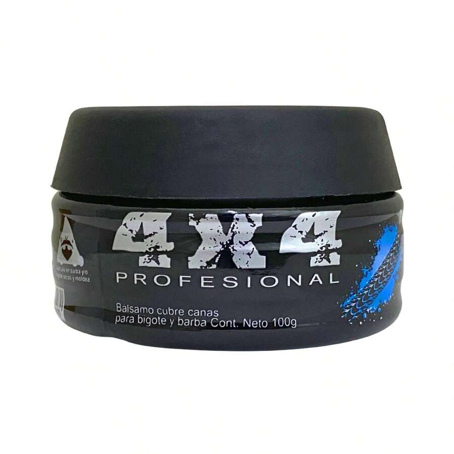 BALSAMO CUBRE CANAS PARA BIGOTE Y BARBA 4 X 4 100 GR - Negro - Ver 1