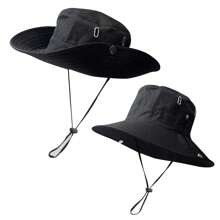 Unisex Sun Hat, Waterproof Wide Brim Bucket Hat Packable Boonie Hat For Fishing Hiking Gardening Safari Beach Casual