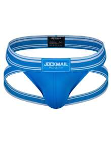 JOCKMAIL Men Mesh Jockstrap, Breathable Athletic Supporter Sexy Underwear - Blue - View 3
