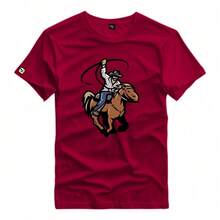 Men T-Shirts - 紫紅色 - 查看 1