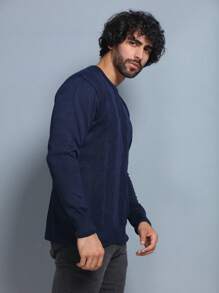 Men Sweaters - Azul Marino - Ver 2
