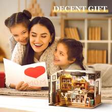 Rolife Dollhouses Miniature House Kit With Furniture And LED Light Dollhouse Wooden Model Kits For Adults Building Christmas Gifts For The Family (Becka's Baking House) - 彩色 - 查看 8