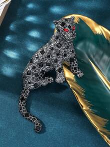 1件復古多色蠍子、豹紋、蜥蜴鑲有水鑽和寶石的胸針,適用於男士日常穿着及派對、宴會等多種場合 - 彩色 - 查看 12