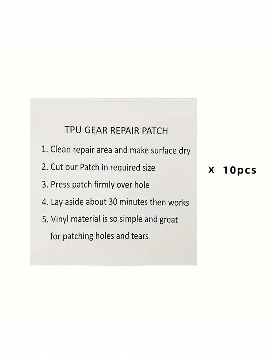10pcs TPU Clear Repair Patches For Air Mattresses, Swimming Rings