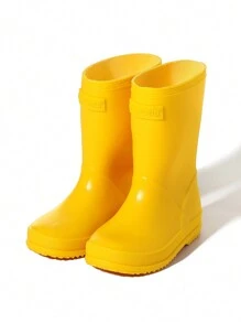 GentleChild Botas De Lluvia Unisex Para Niños De Estilo Simple Para El Jardín De Infantes. Antideslizantes, Resistentes Al Desgaste, Ligeras, Cómodas, Área De Puntera Ancha, Transpirables, A Prueba De Agua, Diseño Moldeado De Una Pieza Sin Pies Sofocantes. Botas De Goma Para Uso En Interiores / Exteriores