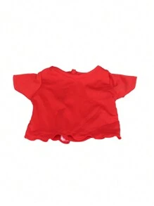 1pc Doll Clothing Set For 18-Inch American Doll, Doll Top With Multi-Colored Solid T-Shirts. Classic White Short Sleeve Top, Great For Summer Vacation. Perfect Birthday/Holiday/Toy Gift For Boys And Girls
