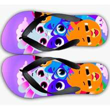 Chinelo Infantil Bolofofos Desenhos Sandália de Dedo Menino e Menina - Roxo - Visão 4