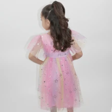 Vestido Colores Estrellas Estampadas - Rosa - Ver 2