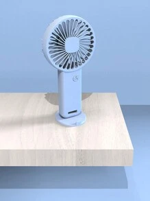 1 件男女通用便携式迷你 USB 可充电三叶冷却风扇带底座，适用于手机/平板电脑，适合户外、旅行、海滩、运动、办公室、学校、派对、日常使用 - 彩色 - 查看 8