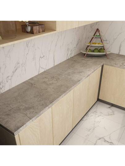 Roll Vintage Geel Mud Pattern Adhesive Contact Paper, Removable Self Wallpaper Home Kitchen Backsplash Bedroom Living Room Wall, Moderne ,Renovation Stickers Peel Wand Panels,Wall Wallpapers, ation Items Refresh Your Home,Rama view 3