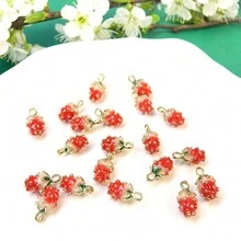 5 cái/gói Hình-Hoa quả Dâu tây Thiết kế Hợp kim DIY Mặt dây chuyền Đối với Hoa tai , Dây chuyền , Vòng tay , Điện thoại di động Dây đeo , Móc khóa Túi Quyến rũ , Phụ kiện trang sức Đối với phụ nữ - Nhiều màu - Xem 7