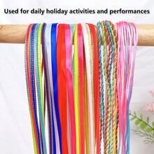[ 110 件套 ] 10 件儿童编织彩色绳、女孩编织头带、辫子头带、节日表演彩色头带、100 个小橡皮筋 - 彩色 - 查看 5