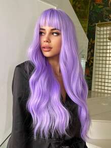 Gorgeous purple Wig With Bangs - The Perfect Christmas Gift! - Mauve Purple - View 2