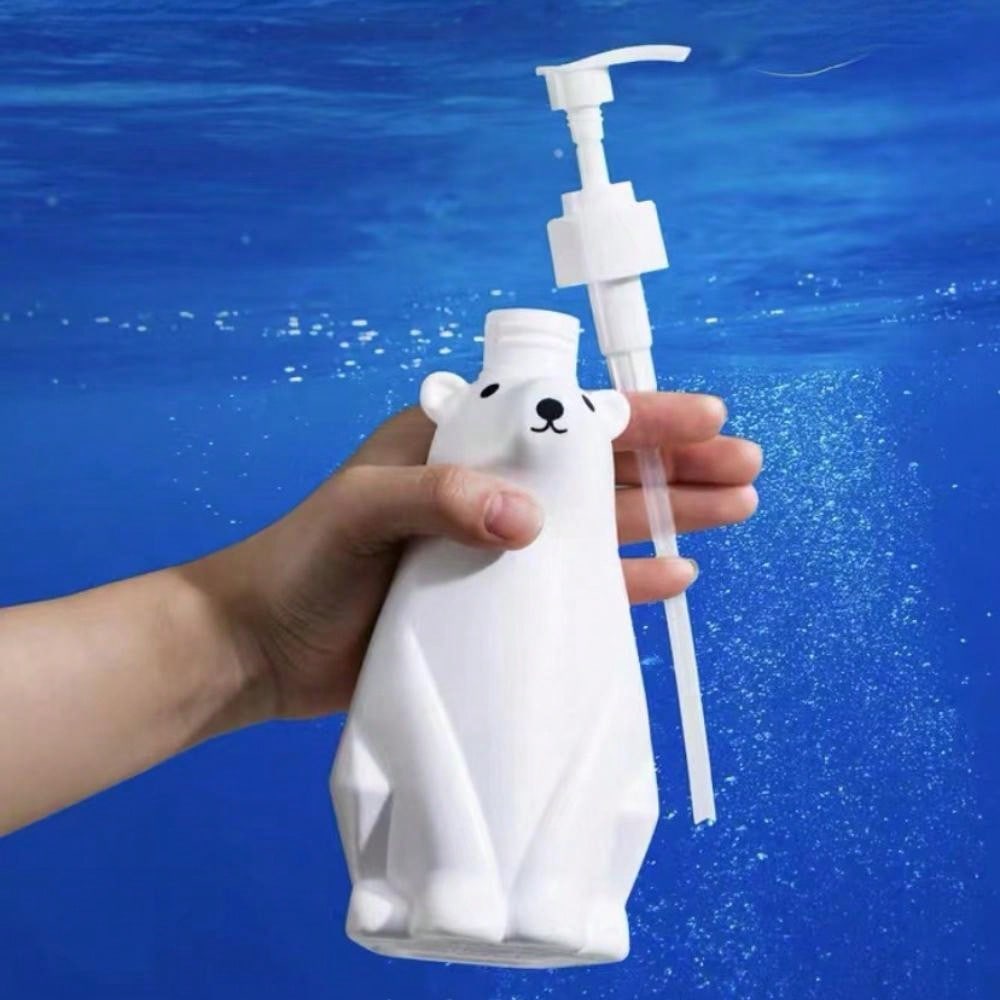 450ml Soap Dispenser Cute Polar Bear Laundry Detergent Hand Soap Refill