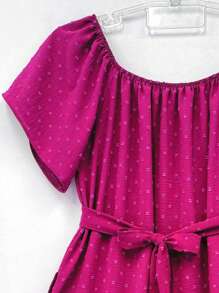 olinka modas Plus Size Dresses - Hot Pink - View 2