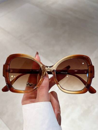 1pc Women's Multicolor Butterfly Shaped Eyeglasses With Gradient Lens, Decorative Frame, Personalized Style, Suitable For Travel Boho Shades Beach Accessories Beach Accessories For Women Glasses Shades Basics Fall Winter Women Outfits Clothes Business Casual Gifts Color Blocking Boho Vacay Vacay Vibes For Summer Beach Vacation,Outdoor,Travel