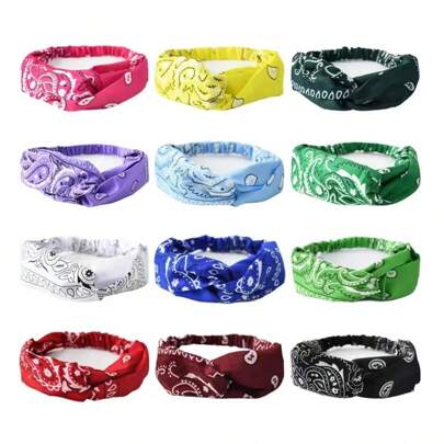 佩斯利花纹吸汗头带/运动头巾，嘻哈风格多功能头巾，街舞运动发带，适合日常佩戴，Y2K风格，男士度假配饰，足球头带，男士配饰，男士配件，棒球配饰，男士头带，礼品