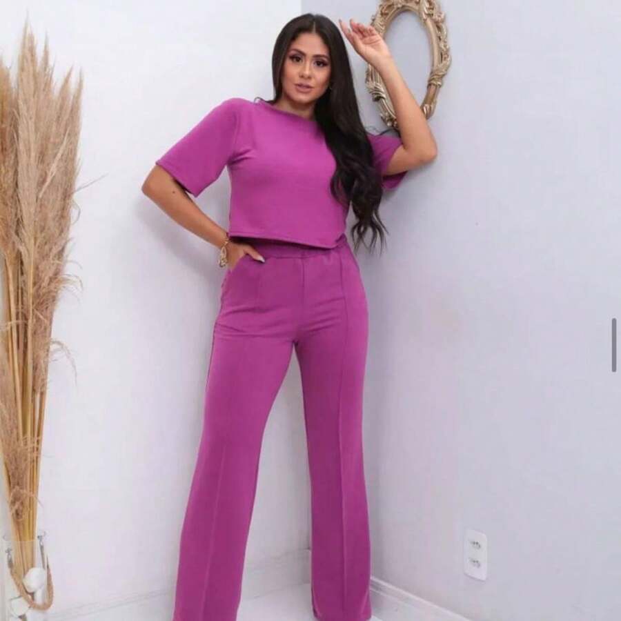 Women Two-Piece Outfits - Màu tím - Xem 1