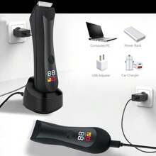 Hiena Hyn-213 Electric Intimate Trimmer Shaver - Black - View 8