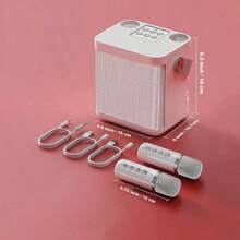 Audiophile Microphone & Speaker 2-In-1 Wireless Ktv Karaoke Microphone - Black - View 7