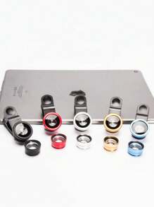 Lente de cámara de 3 en 1 con rosca de tornillo, gran angular, macro y ojo de pez, para efectos especiales de fotografía y diversión con amigos (color aleatorio) - Multicolor - Ver 7