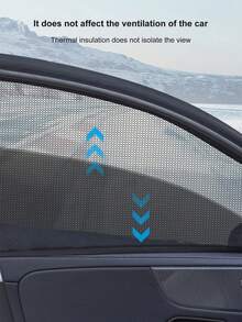 4pcs Ô tô/xe hơi Muỗi Màn Cửa sổ , Tấm che nắng Cách nhiệt lưới - màu đen - Xem 5