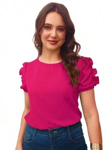 Women T-Shirts - Berwarna merah muda - View 1