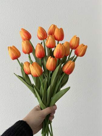 3 Stücke Tulpen Künstliche Blumen, Heimdekoration für Wohnzimmer und Schlafzimmer, Valentinstag, Geschenk