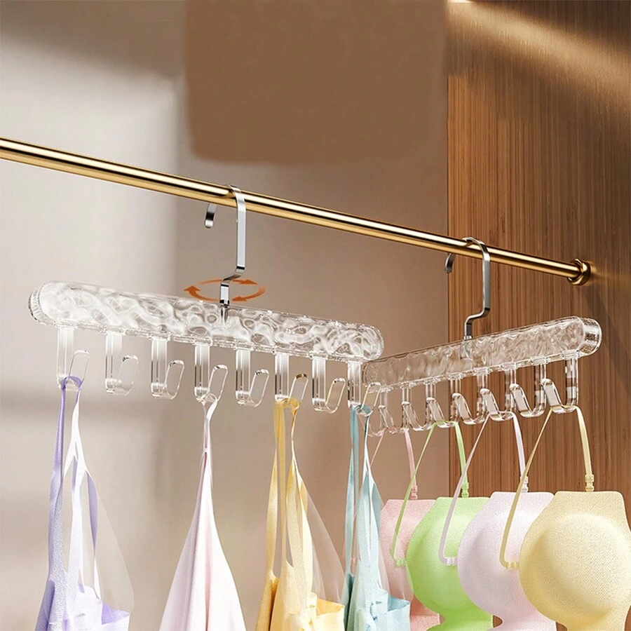 1 Áo Bra Vest Giá Đựng Đồ, Nhựa Trong Móc Bảo Quản, Tủ Quần Áo Giá Để Đồ, Lượn Sóng Móc Treo Quần Áo - trắng - Xem 1