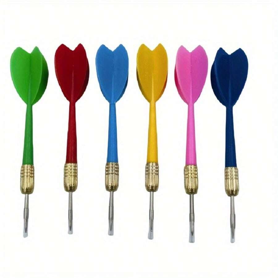 6pcs Dart Needle For Dartboard Game, Integrated Darts And Target - Red and White - View 1