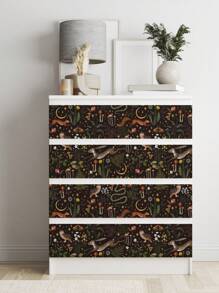 1 Roll Dark Night Forest Animal And Plant Wallpaper, Peel And Stick Waterproof Renovation Wallpaper, Removable Beautiful Wall Sticker, Home Decor, Wall Art, Wall Decor,Renovation Stickers Peel Wall Panels,Wall Paper, Wallpapers,Spring Decoration Items Refresh Your Home,Rama Decoration Stickers Gifts Birthday Graduation - Black - View 10