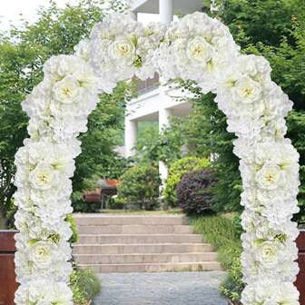 Lingqing Decoration 1pc DIY Wedding Flower Wall Decoration Arrangement Supplies Silk Peonies Rose Artificial Floral Row Decor Wed Arch Backdrop, Valentine Day, Gift