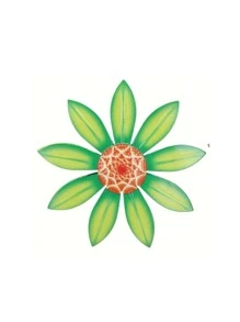 1入組金屬花卉牆藝裝飾，3D花卉掛壁裝飾，多彩花園牆壁雕塑展示家居工藝禮品裝飾品，臥室裝飾，客廳裝飾，婚禮裝飾