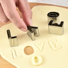 26pcs Alphabet Cookie Cutter Set, Mini Stainless Steel Letter Mold Suitable For Baking, Pastry, Gummies, Donuts, Fruits, Cake Decorating Tools - Silver - View 4