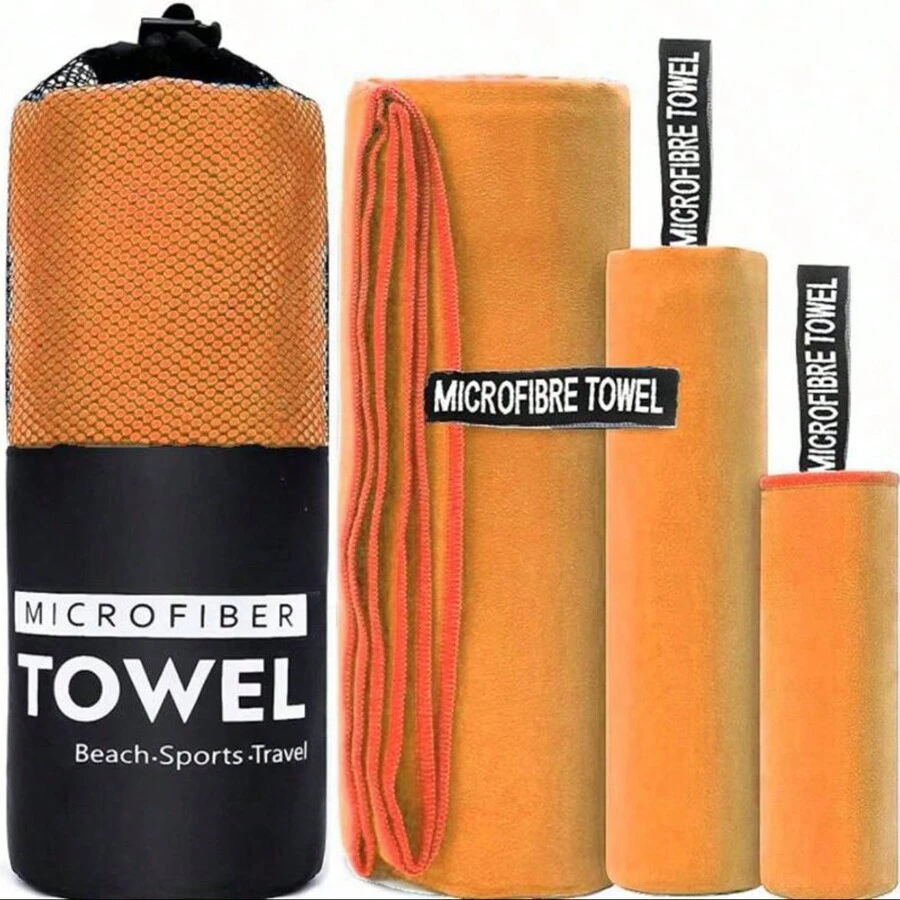 1入組多功能快干毛巾：瑜伽、健身、旅行必備,可提供2個或3個的套裝；超吸水的微纖維運動毛巾,雙面豪華設計,有多種顏色和套裝提供。 - 橘色 - 查看 1