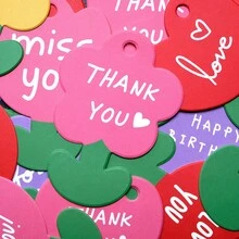 Creative Plant Identification Tags With Cute Flower Design For Writing Blessing And Leaving Message, Ideal For Teacher's Day Or Tulip Cards - Pink Flower Thank You - View 3