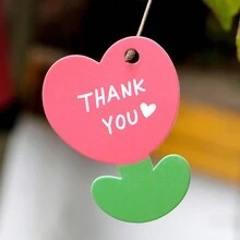 Creative Plant Identification Tags With Cute Flower Design For Writing Blessing And Leaving Message, Ideal For Teacher's Day Or Tulip Cards - Pink Flower Thank You - View 5