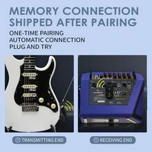 Wireless Guitar System Transmitter Receiver 2.4GHz Built-In Rechargeable Lithium Battery Digital For Electric Guitar Bass - Black - View 7