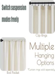 1pc Minimalist & Fashionable Linen-Look Curtain, Suitable For Bedroom, Japanese-Style Sheer Fabric Blocks Light & UV, Ideal For Farmhouse & Holiday Home Windows, High Quality Bedroom Sheer Curtain, Multiple Sizes Available