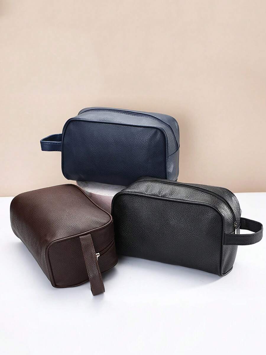 柔软PU皮革拉链旅行洗漱包 男士洗漱包 度假礼物 圣诞节钱包 节日感恩节冬季多功能户外便携时尚休闲学生徒步旅行手拿包 情人节钱包 节日必备贴纸 夏季返校季情人节礼物 复古情人节礼物 运动生活 圣诞礼物 男士礼物 圣诞包 男士礼物