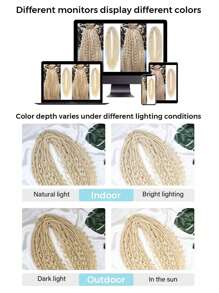 24" 3 In 1 Mixed Double Ended Dreadlock Extensions 15 Strands Handmade Synthetic DE Dreadlock Extensions Sets Hippie Dreadlock Style For Woman