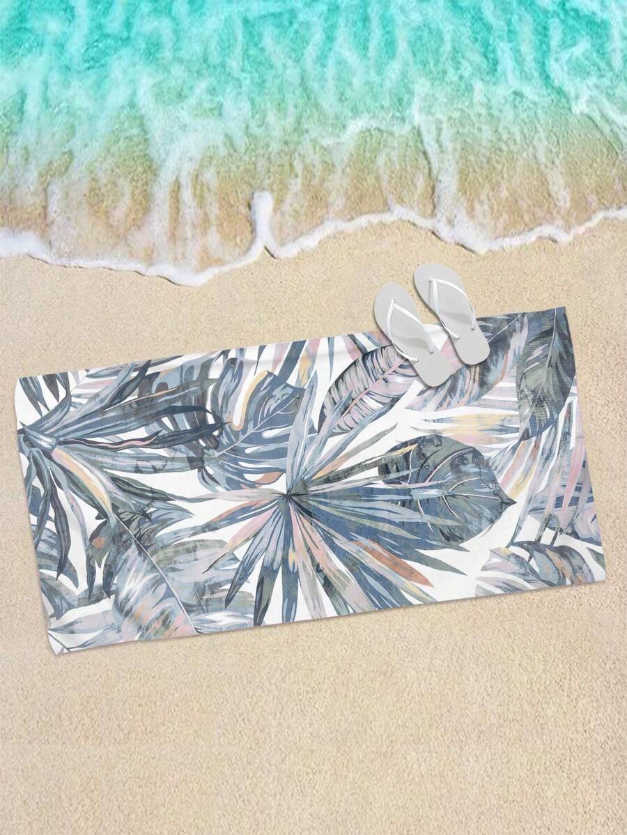 1 Miếng Bản in lá Mềm mại Khăn đi biển , Thích hợp Đối với Bơi lội , Cắm trại Và Kỳ nghỉ , Hoàn hảo Đối với Yoga , Lặn Và Đi du lịch - Nhiều màu - Xem 1