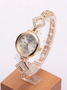 Women's Quartz Watches - 金色和白色 - 查看 3