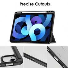 Capa Case Acrílico Magnética Com Suporte Caneta Para iPad 7/8/9 Geração 10.2/10.5 polegada - Azul bebe - Visão 3