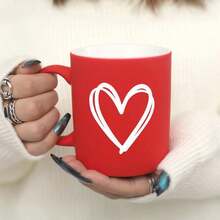 1 Miếng Viết tháu Tim Sữa Cốc cà phê , Kết nối Tim Người yêu Cốc , Món quà tốt nhất Đối với Của bạn Người thân yêu , Cặp đôi Qủa tặng , Quà sinh nhật , Qủa tặng Của Love - Hồng - Xem 1